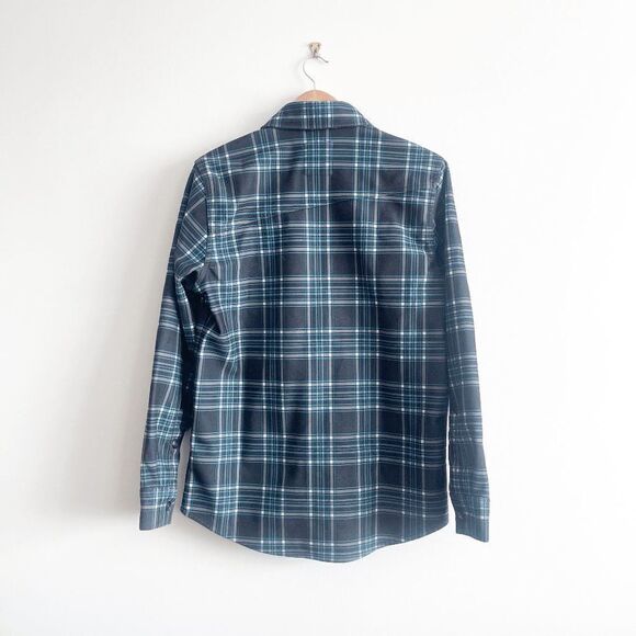 Volcom Mens Long Sleeve Shirt Shacket Plaid Chest Pockets Casual Blue Small - Picture 2 of 8